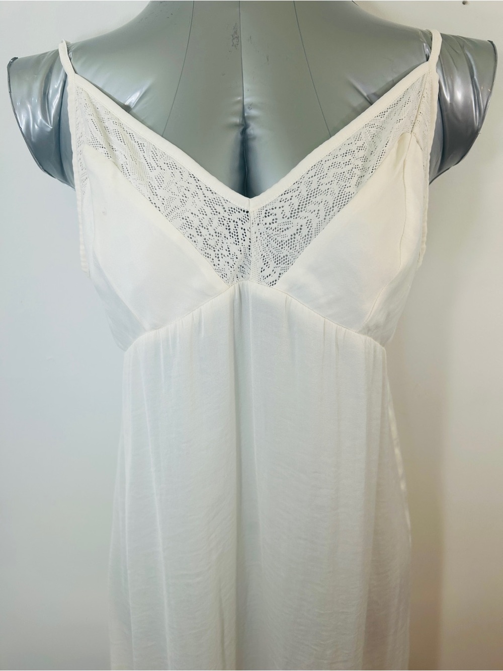 Soma Ivory Lace-Trim V-Neck Chemise